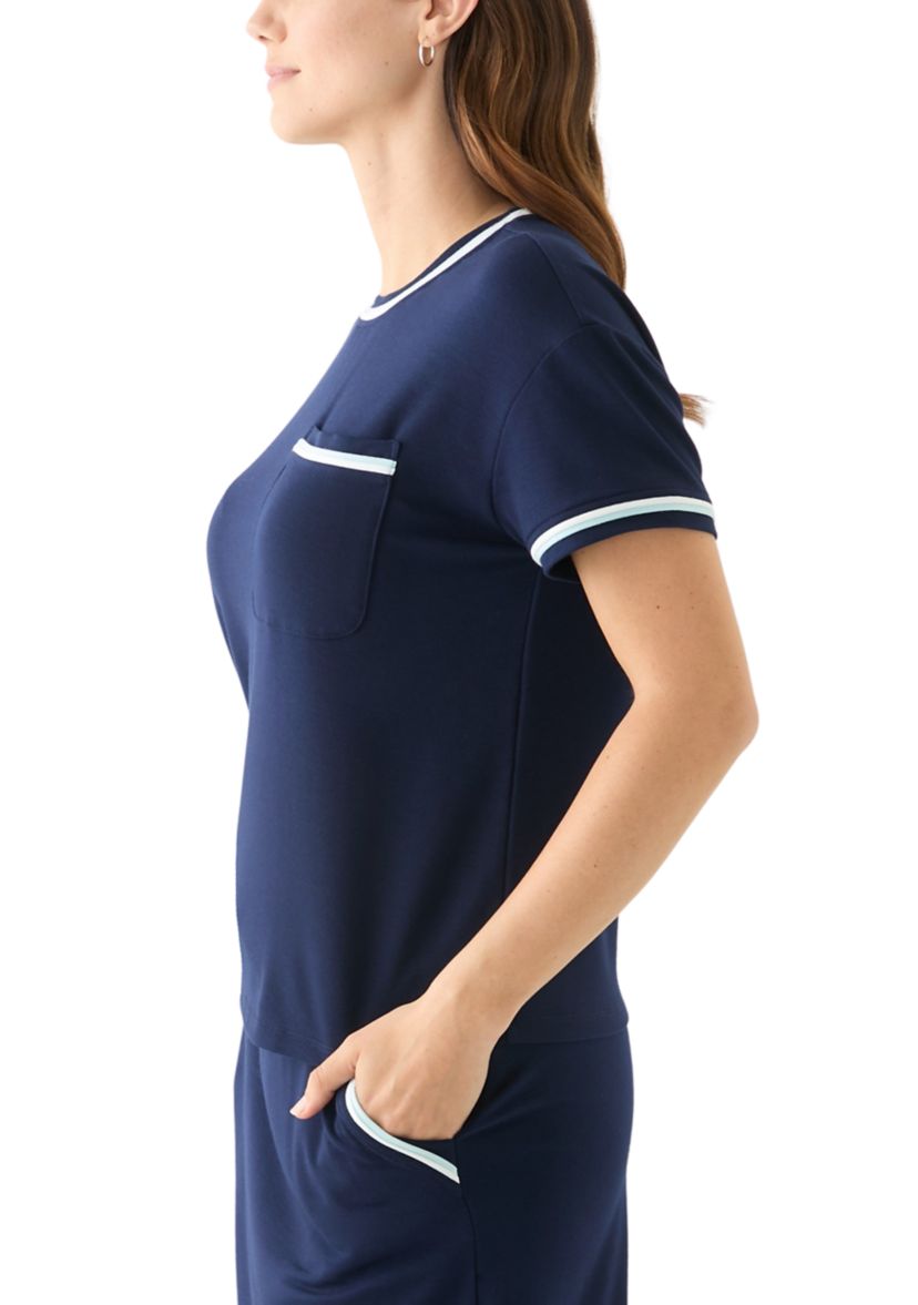 Womens Piped Pocket T-Shirt