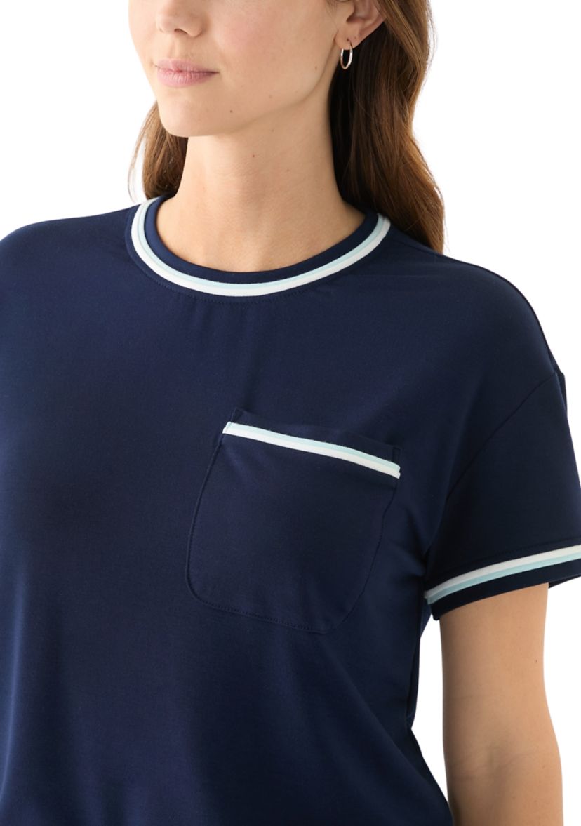 Womens Piped Pocket T-Shirt