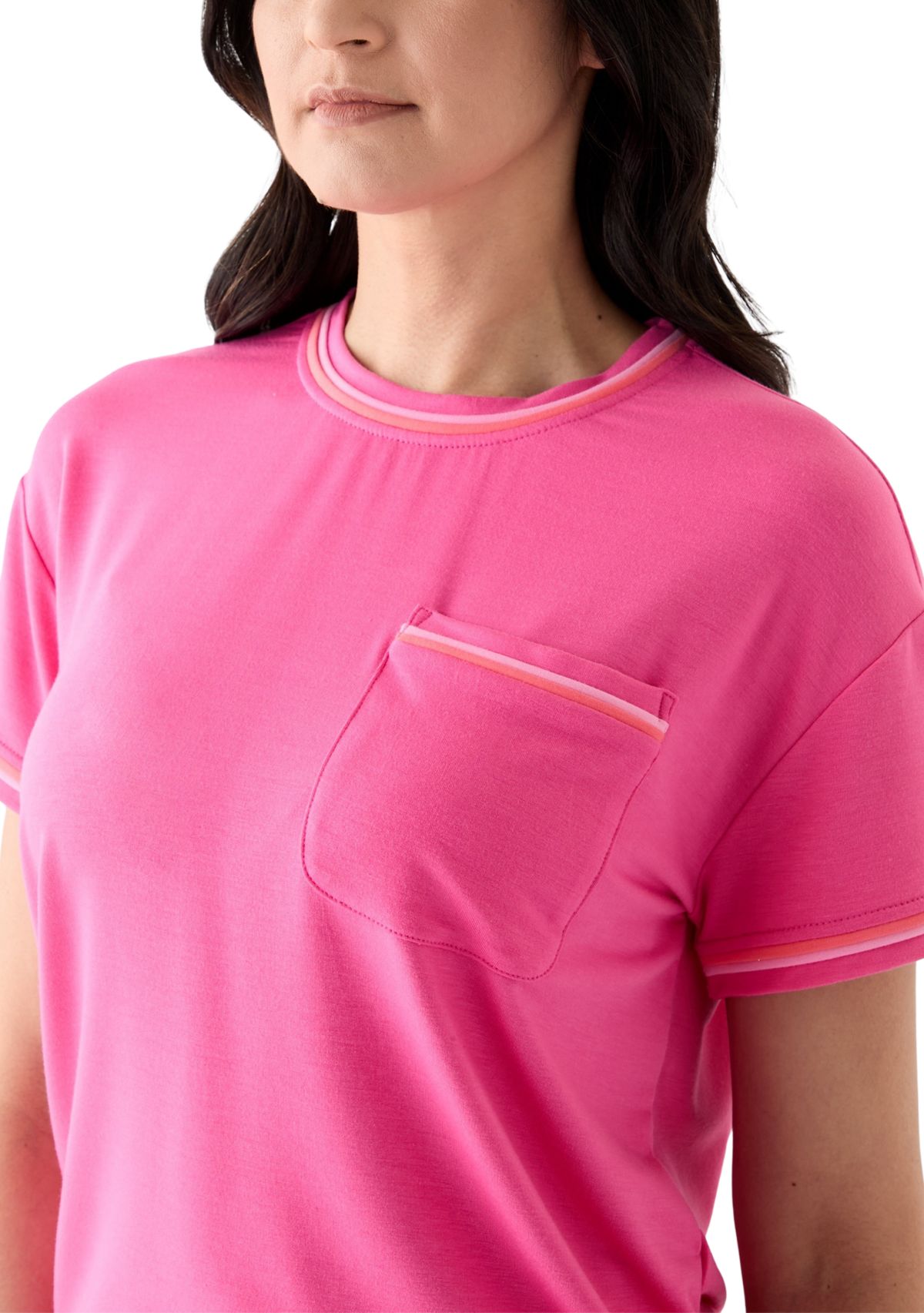 Womens Piped Pocket T-Shirt
