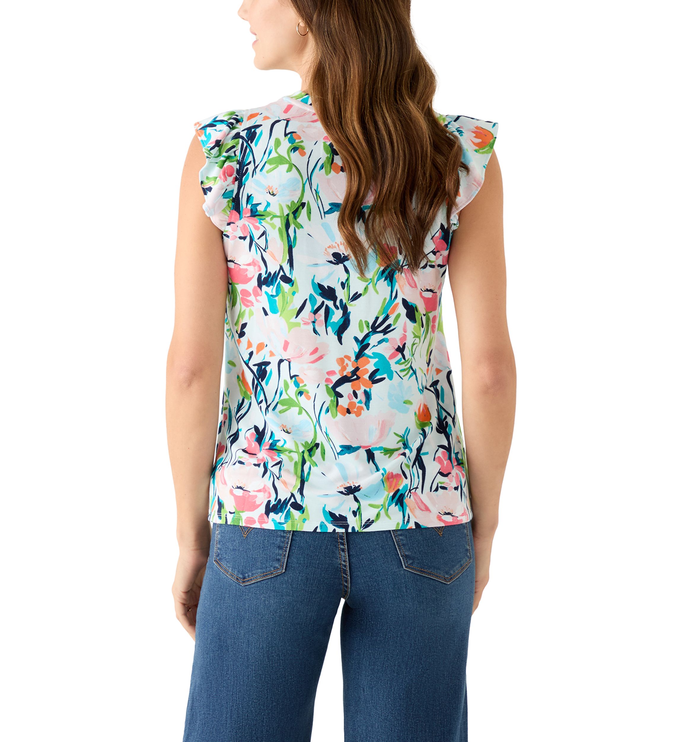 Womens Ruffle Sleeve T-Shirt