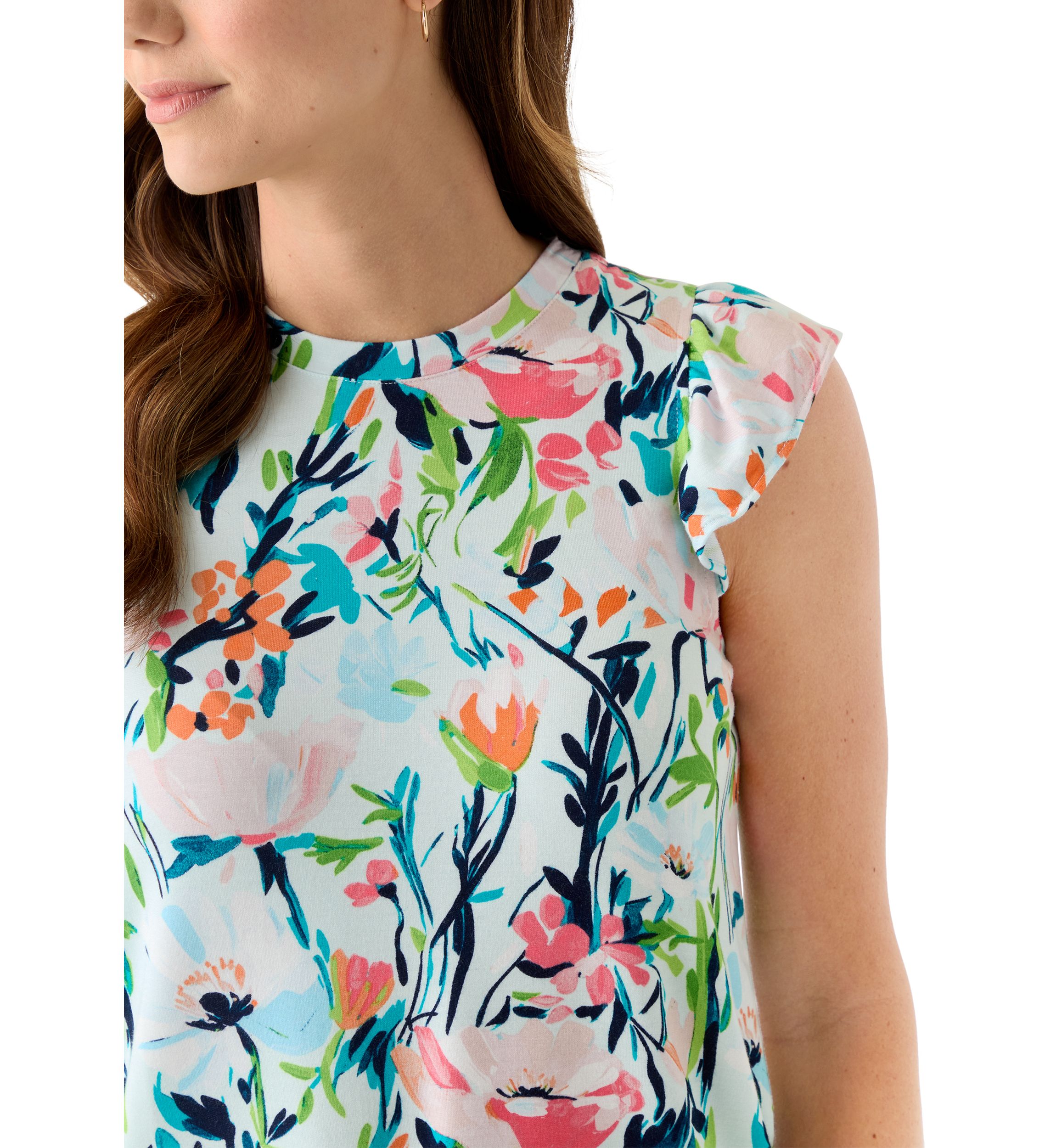 Womens Ruffle Sleeve T-Shirt