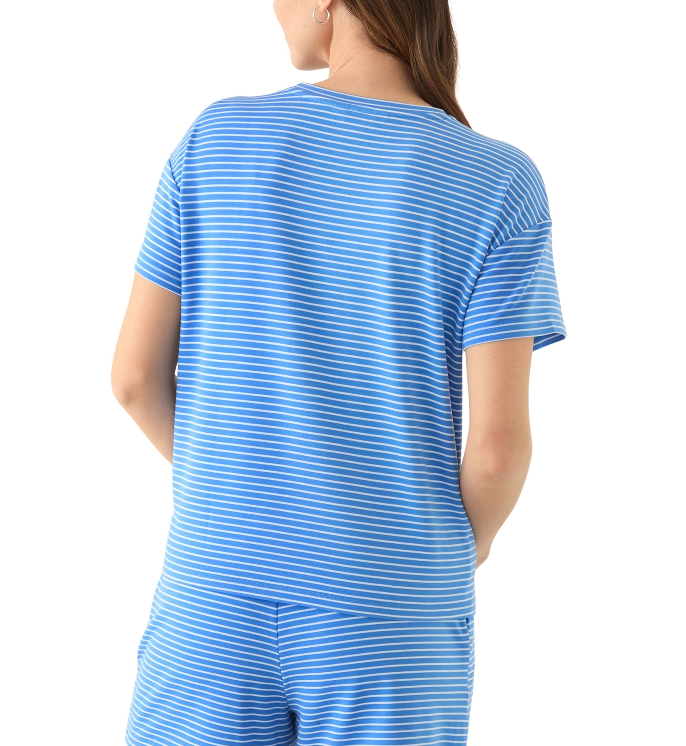 Womens Stripe Pocket T-Shirt