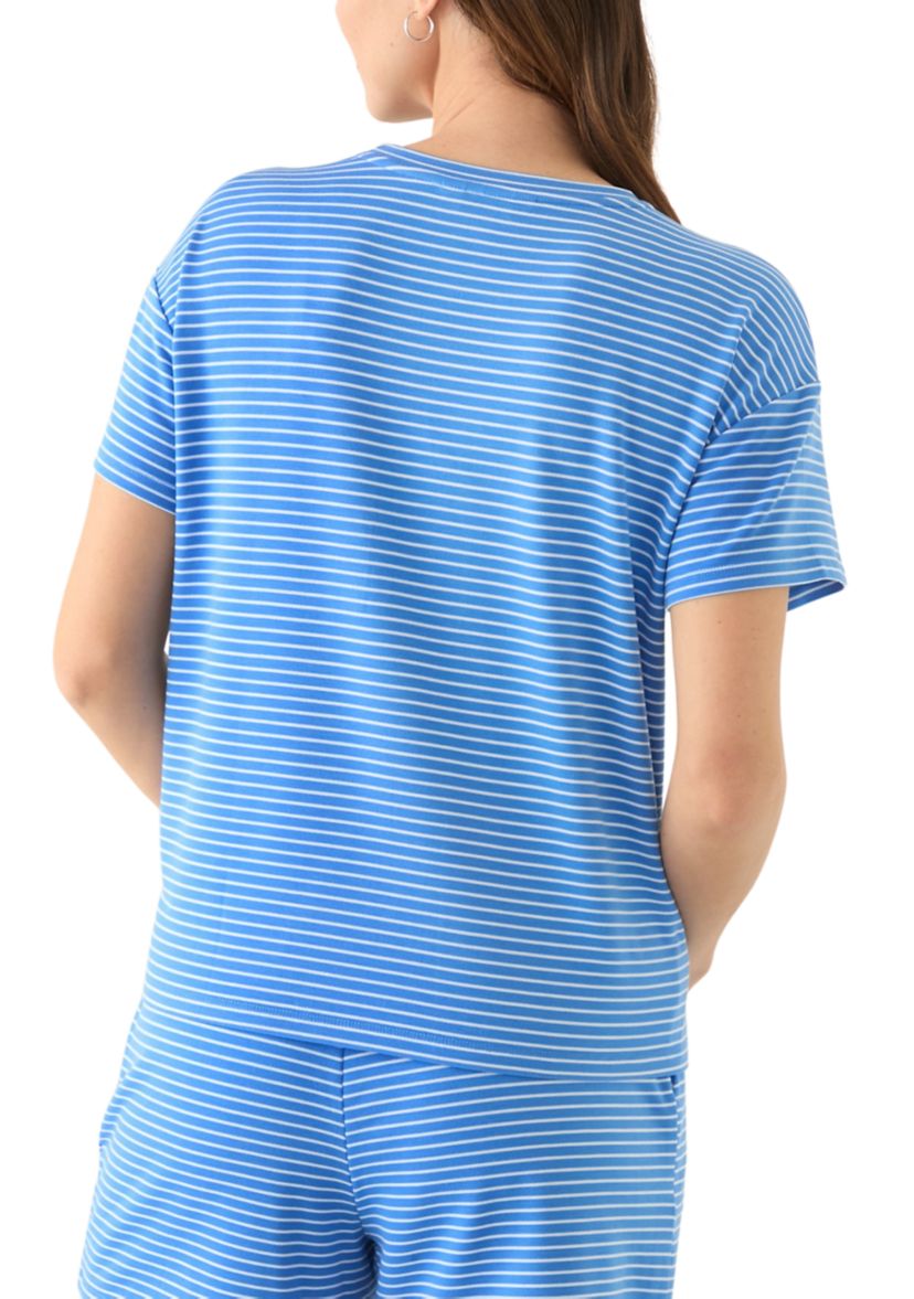 Womens Stripe Pocket T-Shirt
