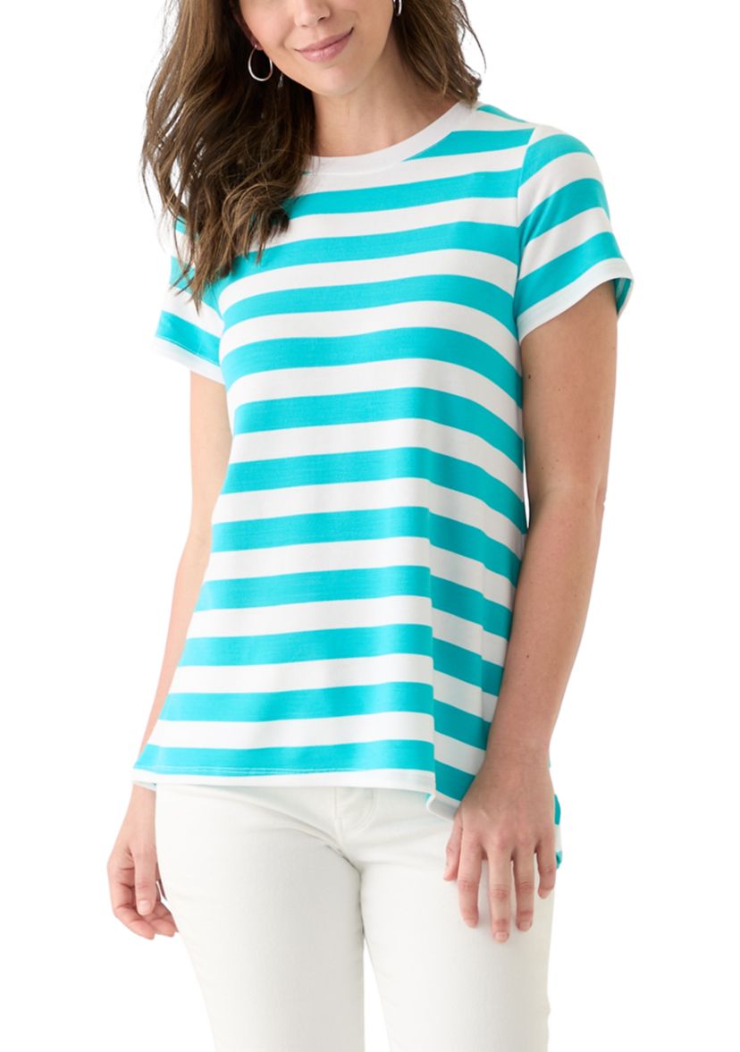 Womens Short Sleeve Pleat Back T-Shirt