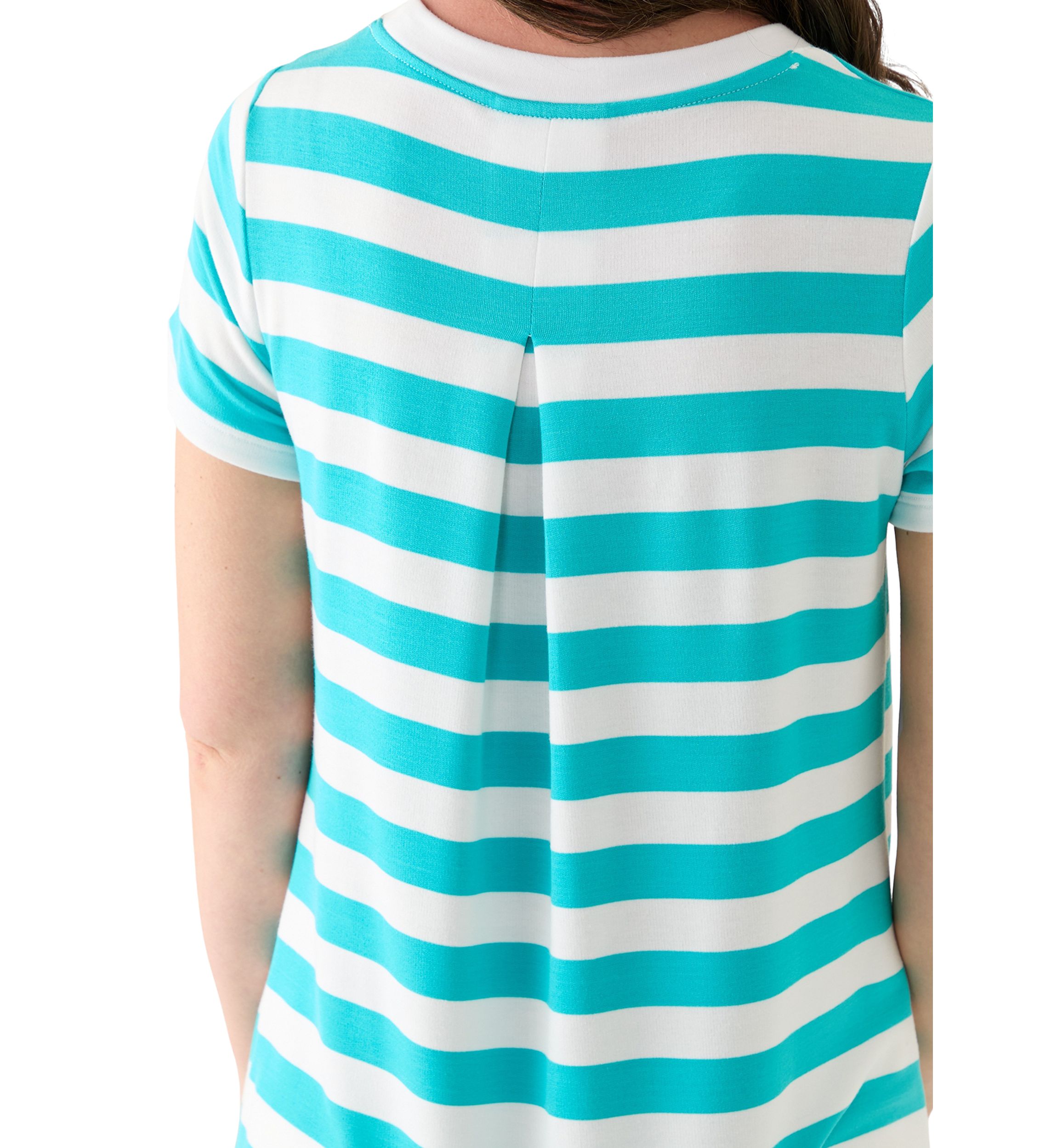 Womens Short Sleeve Pleat Back T-Shirt