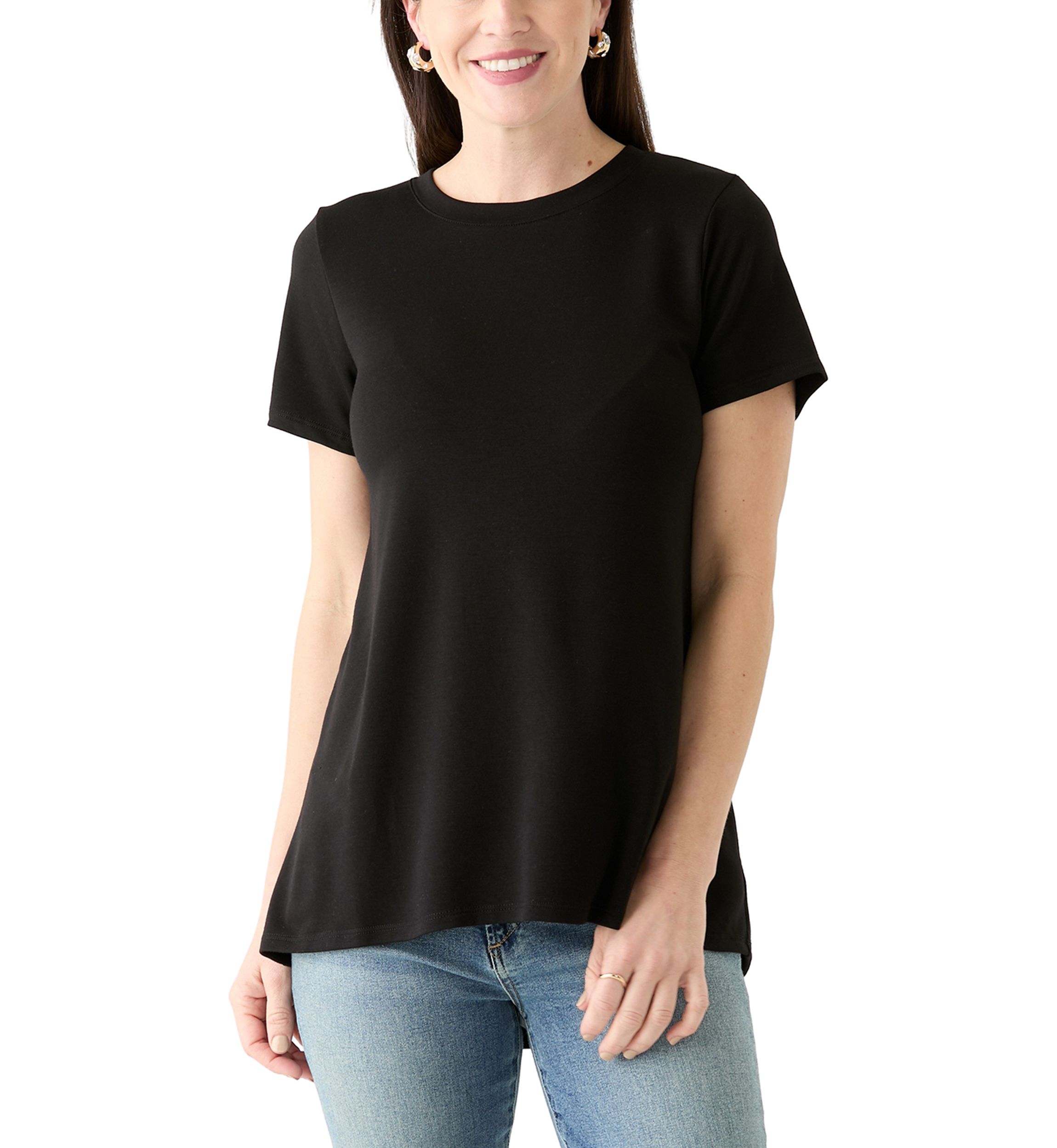 Womens Solid Baby Terry T-Shirt