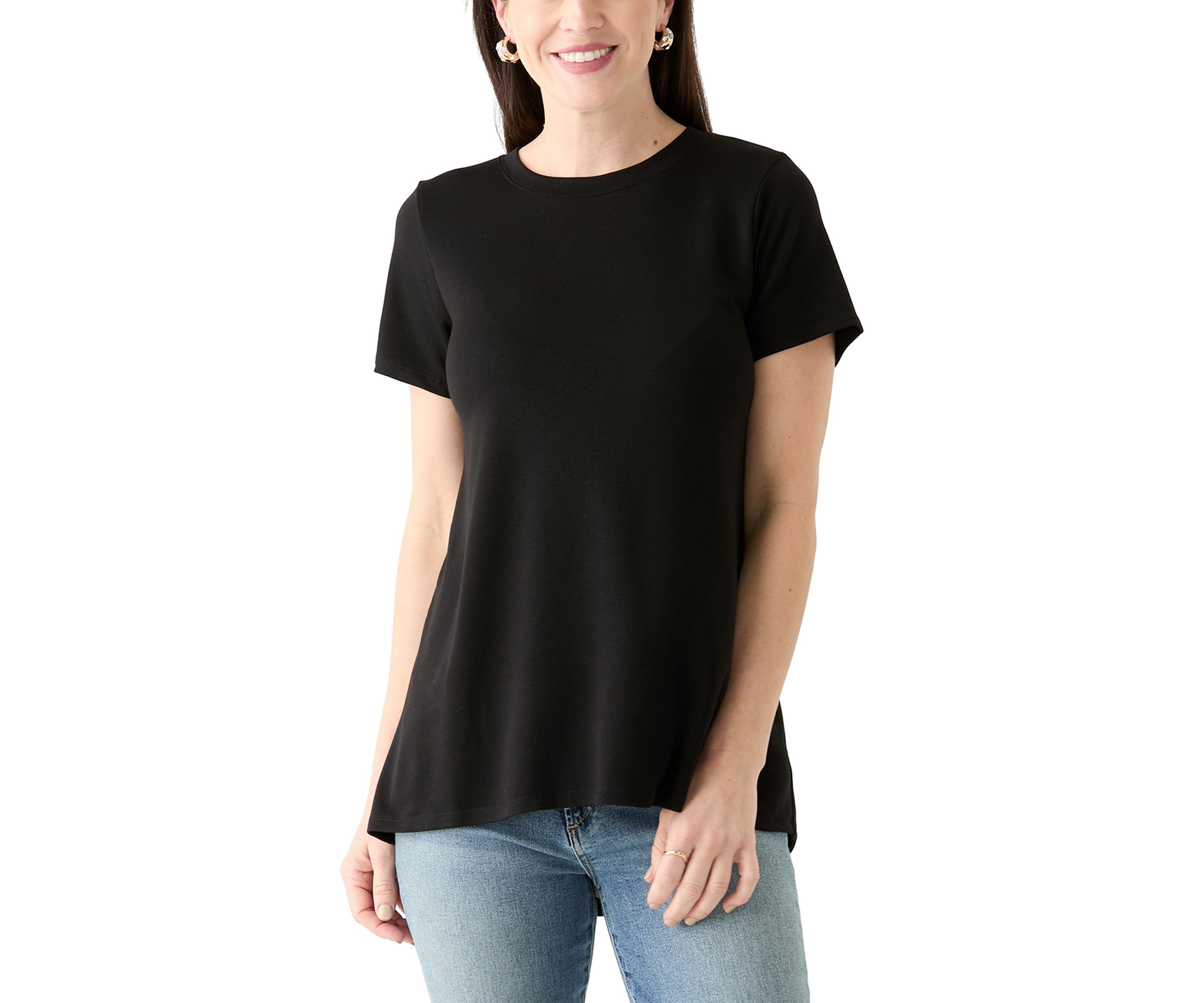 Womens Solid Baby Terry T-Shirt