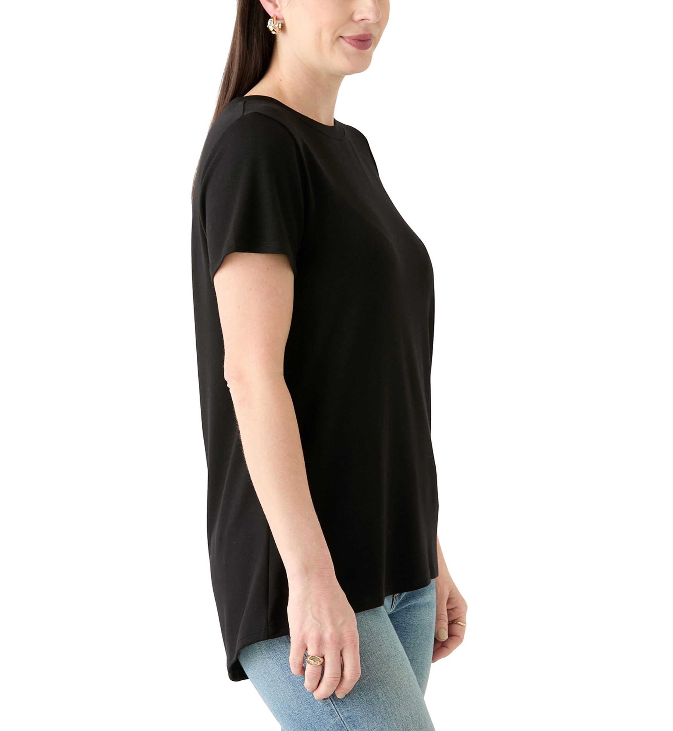 Womens Solid Baby Terry T-Shirt