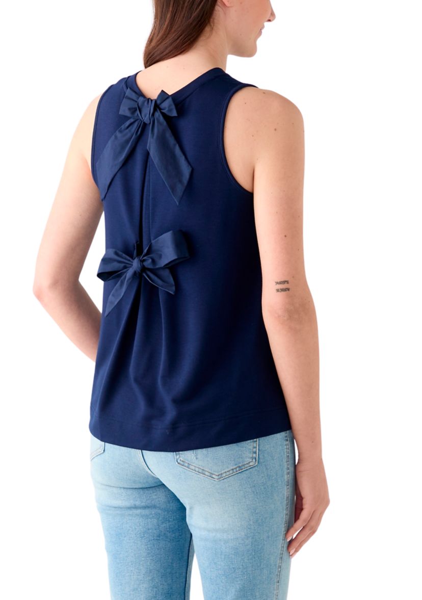 Womens Bow Back Baby Terry Top
