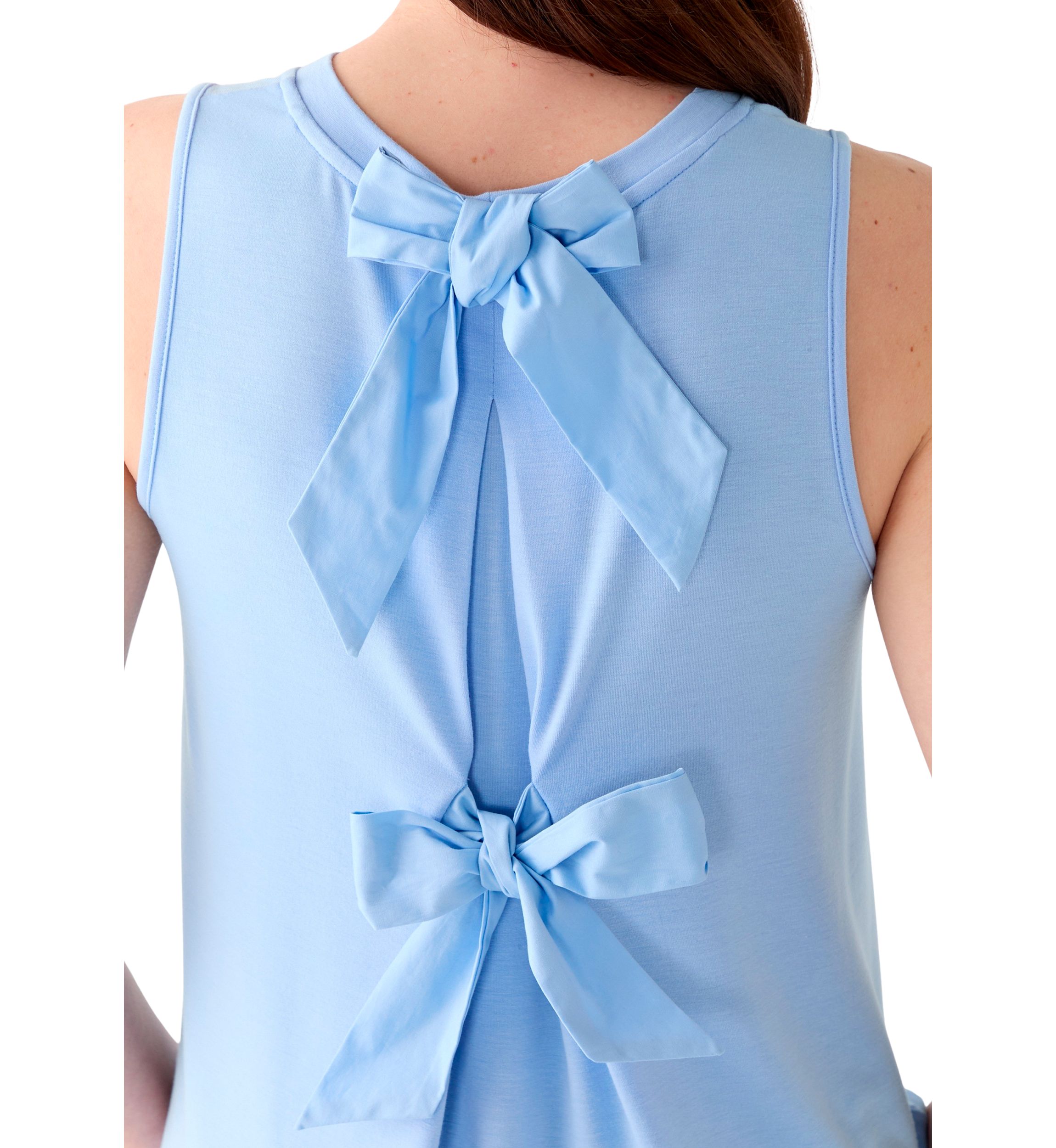 Womens Bow Back Baby Terry Top