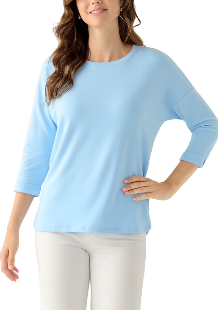 Womens 3/4 Baby Terry Top