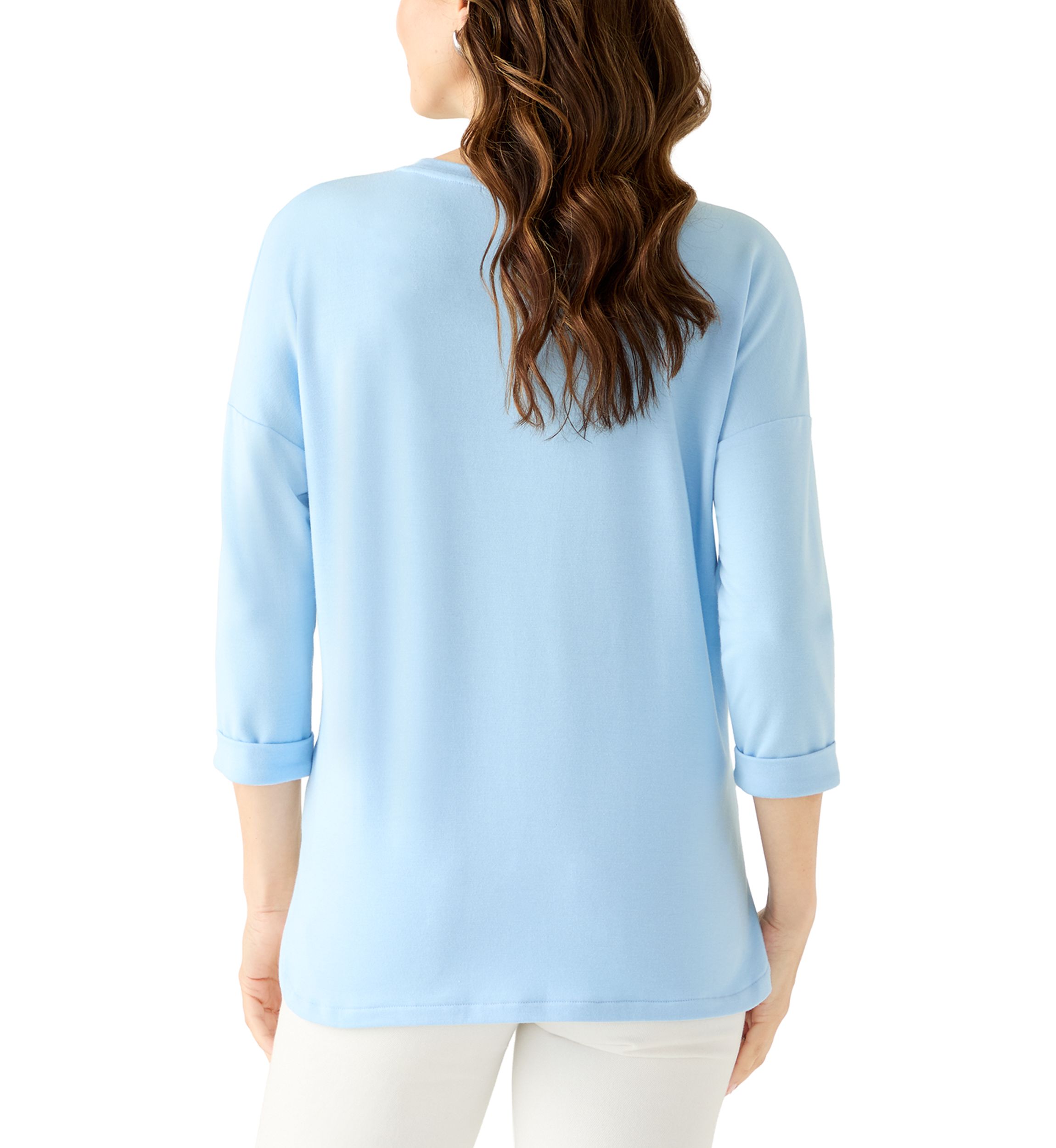 Womens 3/4 Baby Terry Top