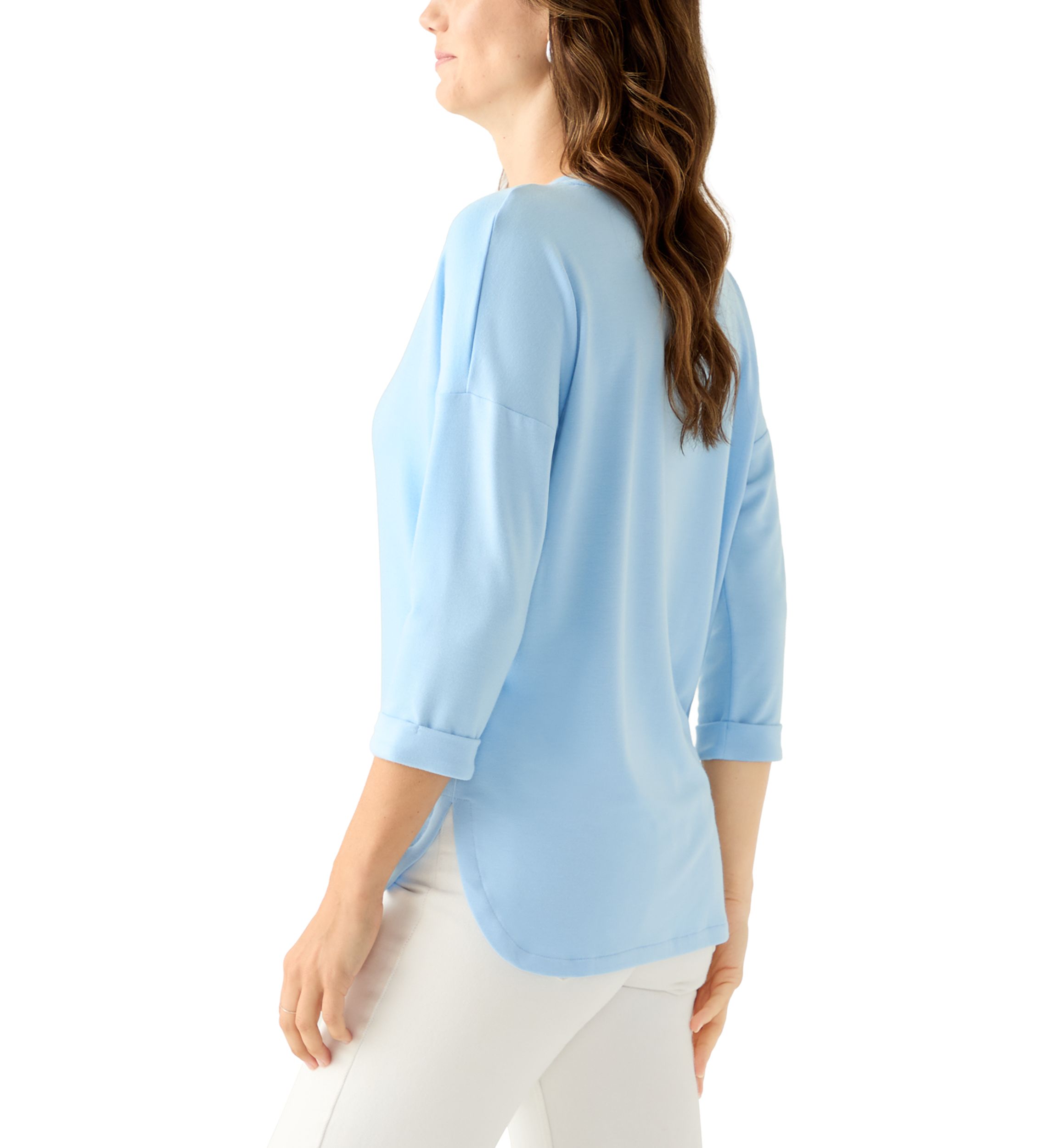 Womens 3/4 Baby Terry Top