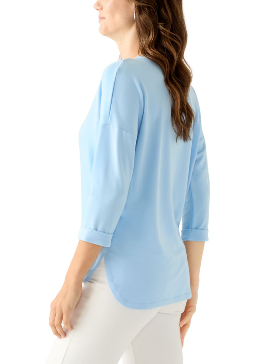 Womens 3/4 Baby Terry Top