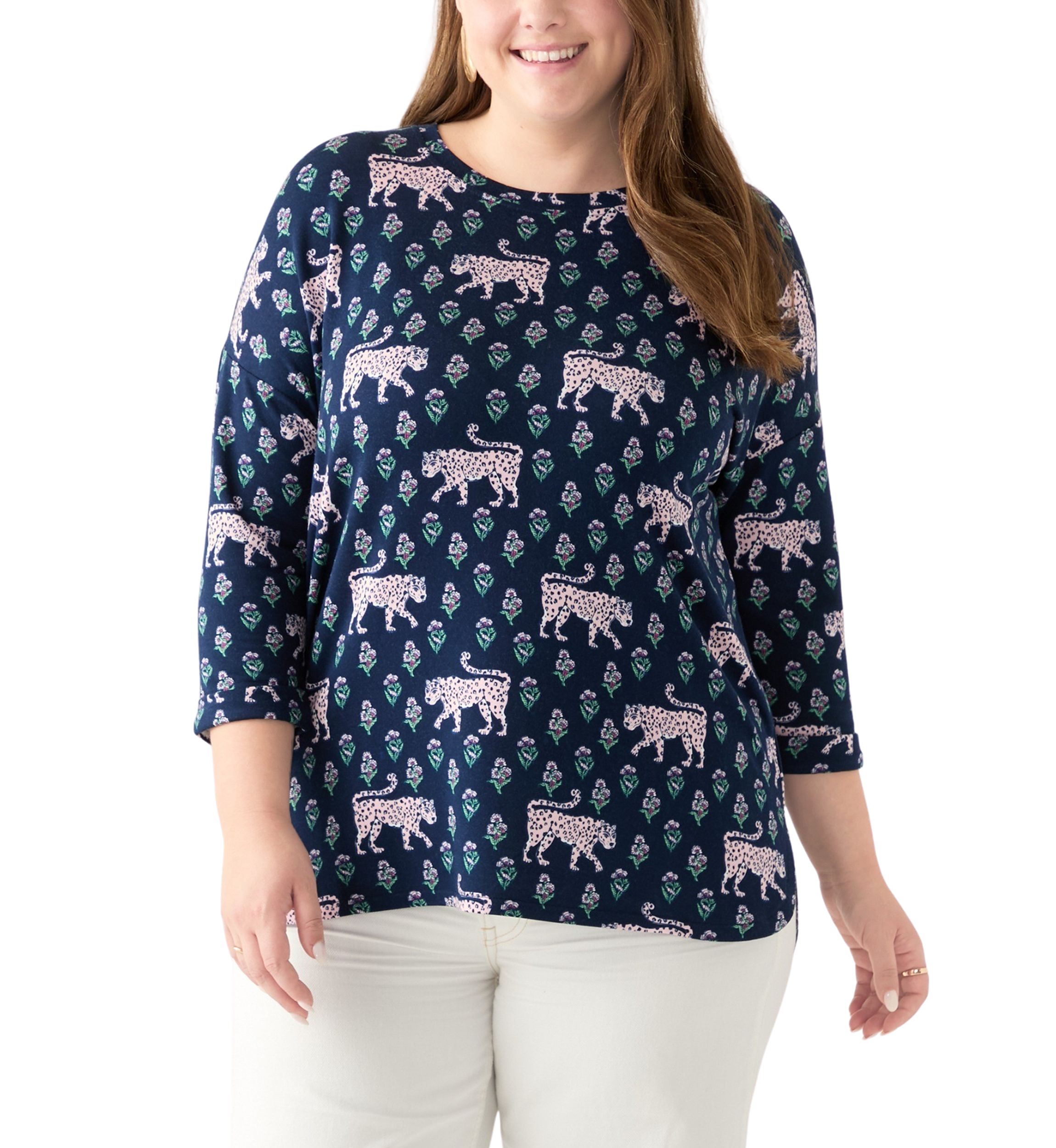 Plus Size Printed Baby Terry T-Shirt