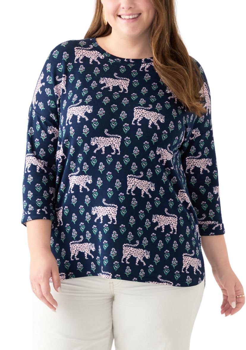 Plus Size Printed Baby Terry T-Shirt