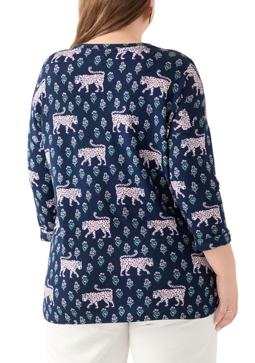 Plus Size Printed Baby Terry T-Shirt