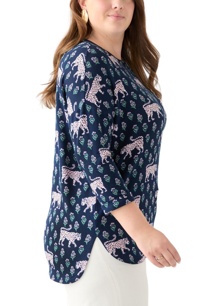 Plus Size Printed Baby Terry T-Shirt