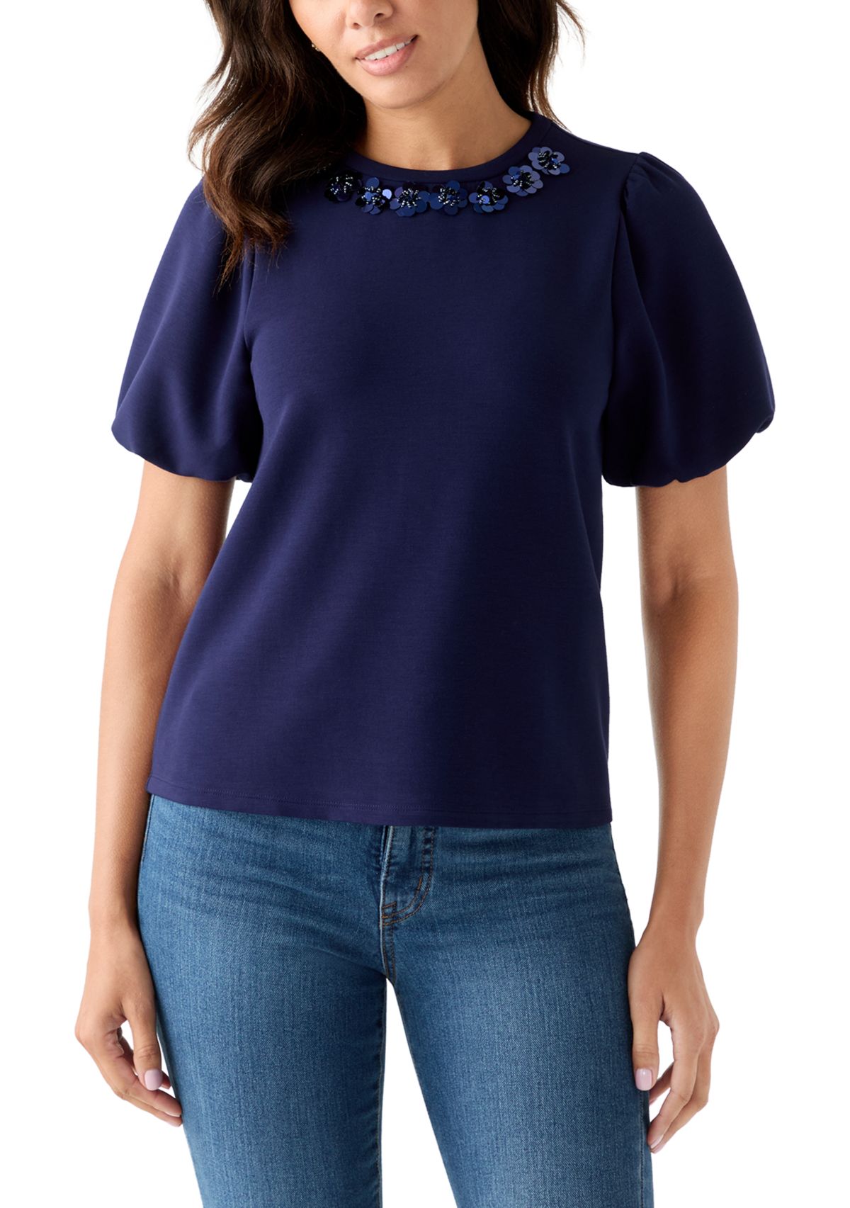 Womens Bubble Sleeve Top