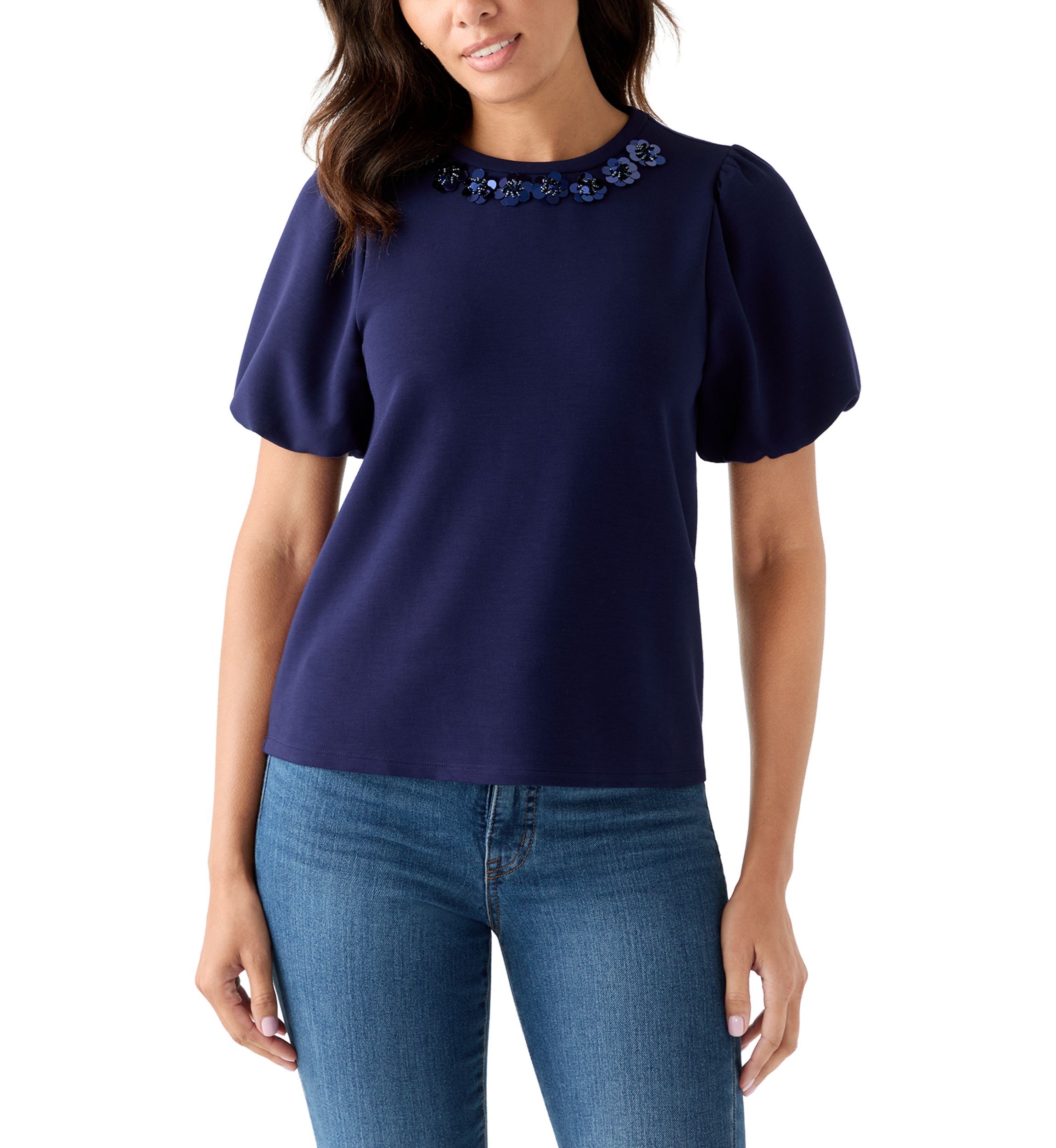 Womens Bubble Sleeve Top