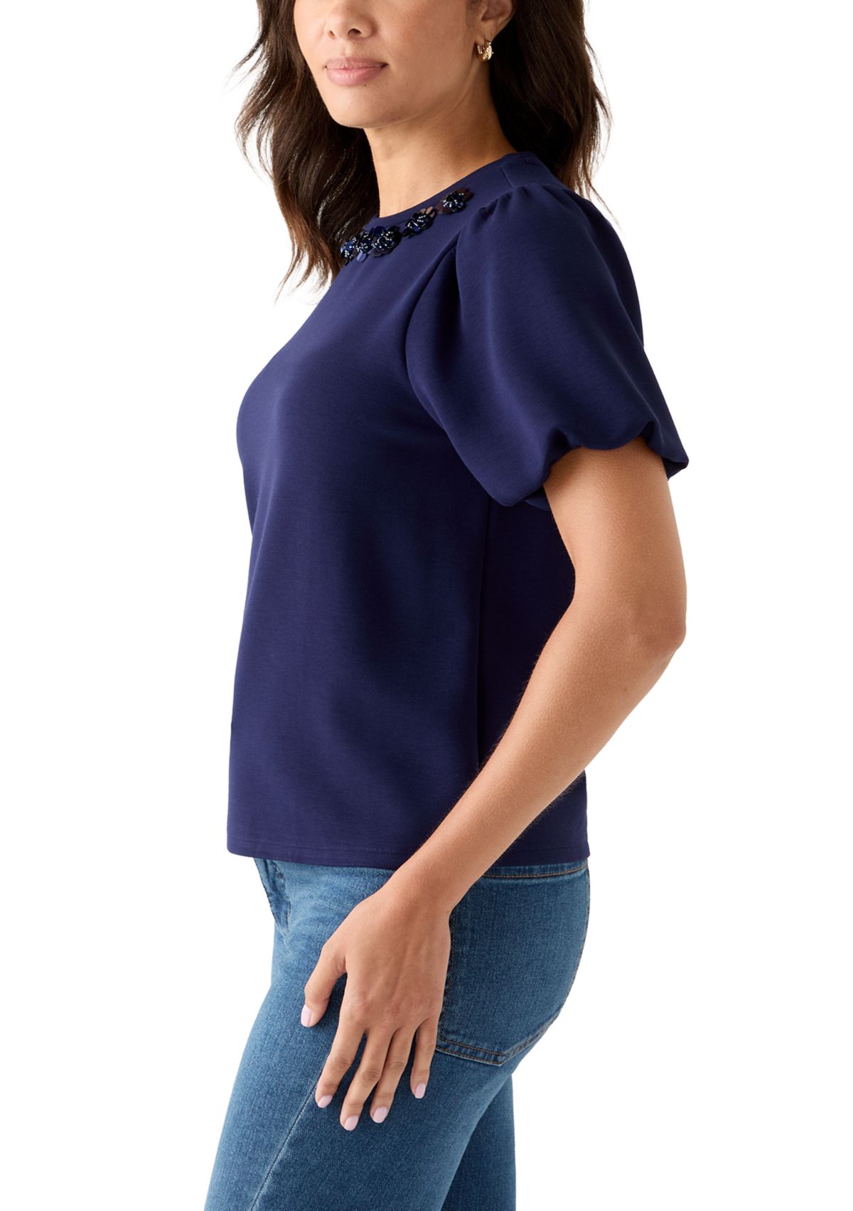 Womens Bubble Sleeve Top
