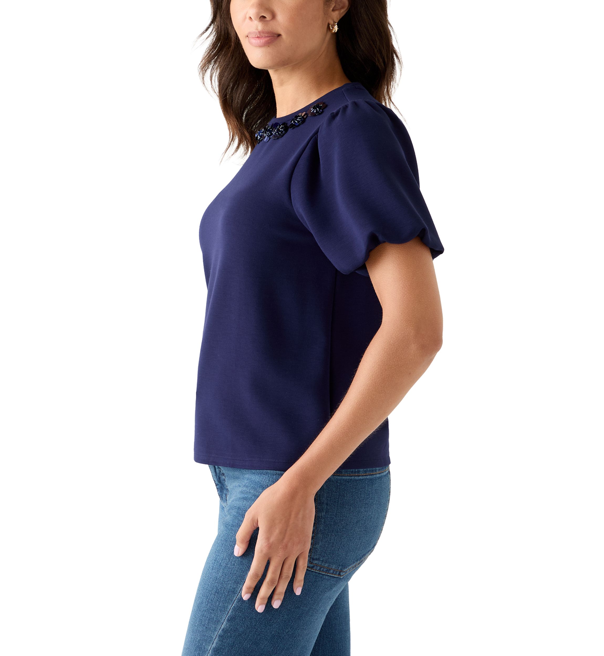 Womens Bubble Sleeve Top