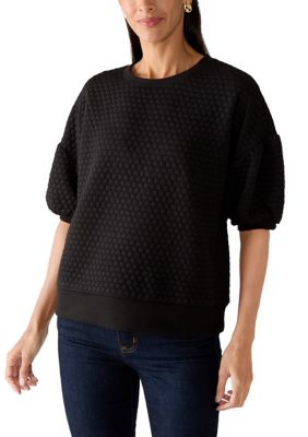 Crown & Ivy Women's Drop Shoulder Puff Sleeve Top