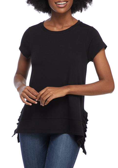 Crown & Ivy™ Womens Short Sleeve Top with