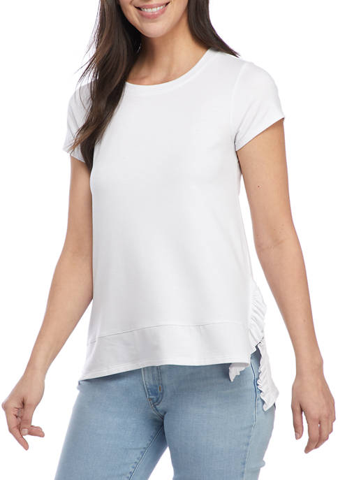 Crown & Ivy™ Womens Short Sleeve Top with