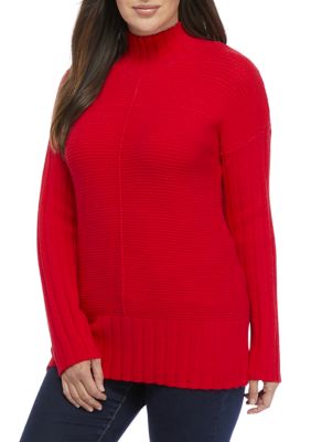 Crown Ivy Petite Long Sleeve Mock Neck Sweater belk