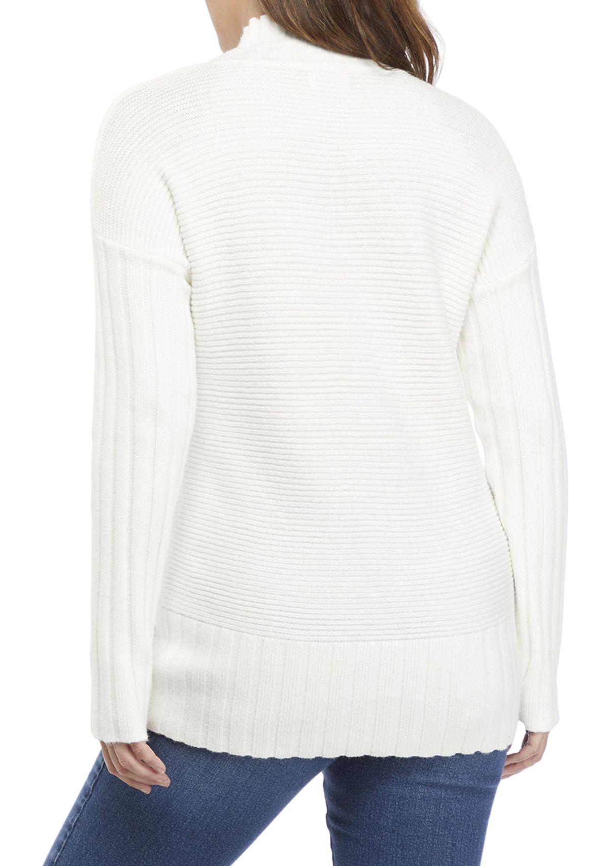 Petite Long Sleeve Mock Neck Sweater 