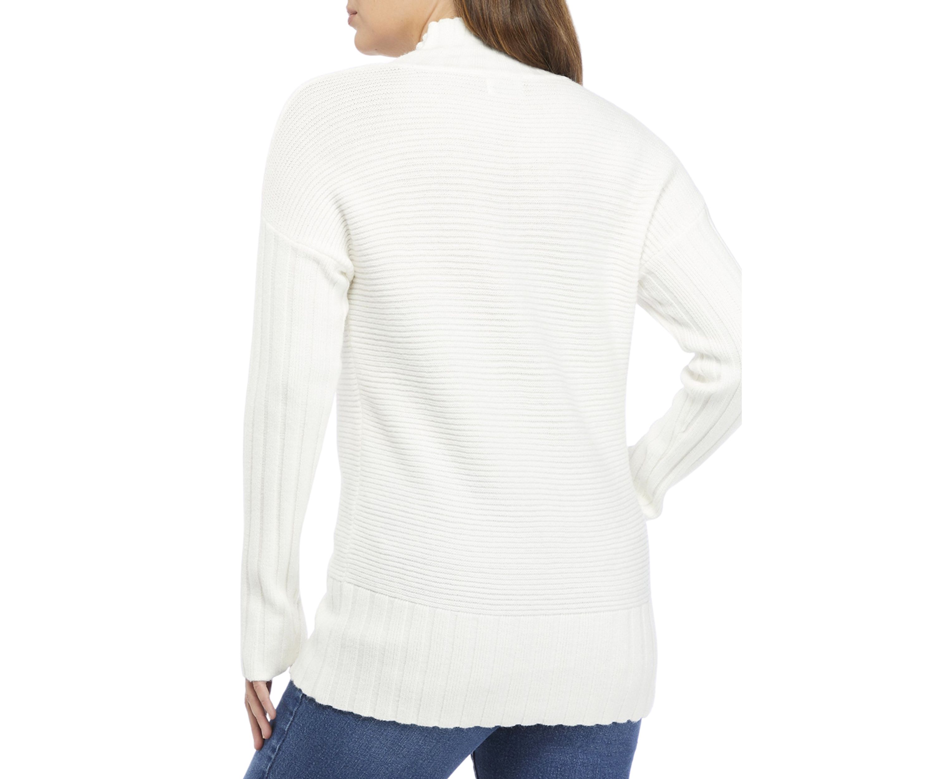 Womens Long Sleeve Mock Neck Sweater 