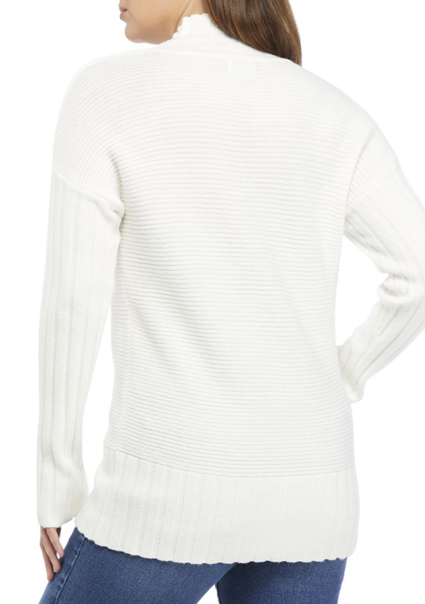 Womens Long Sleeve Mock Neck Sweater 