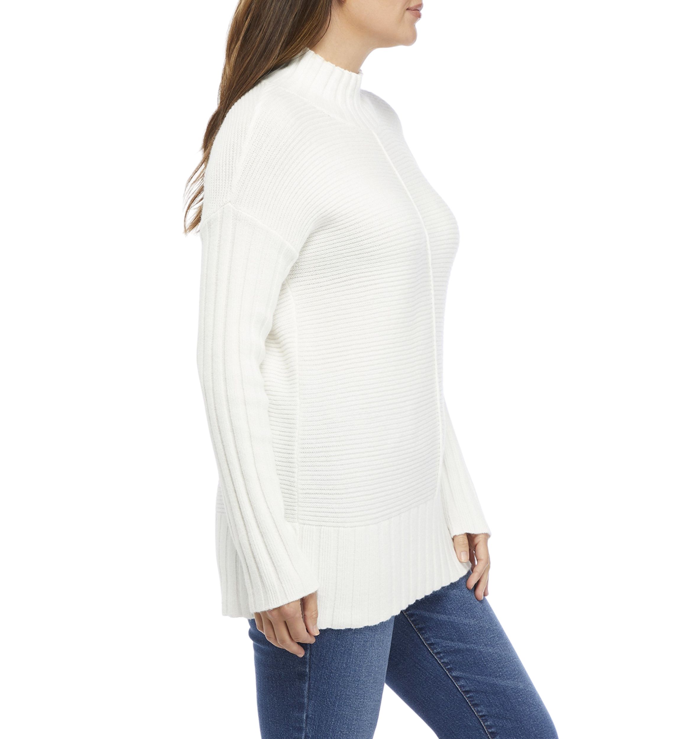 Womens Long Sleeve Mock Neck Sweater 