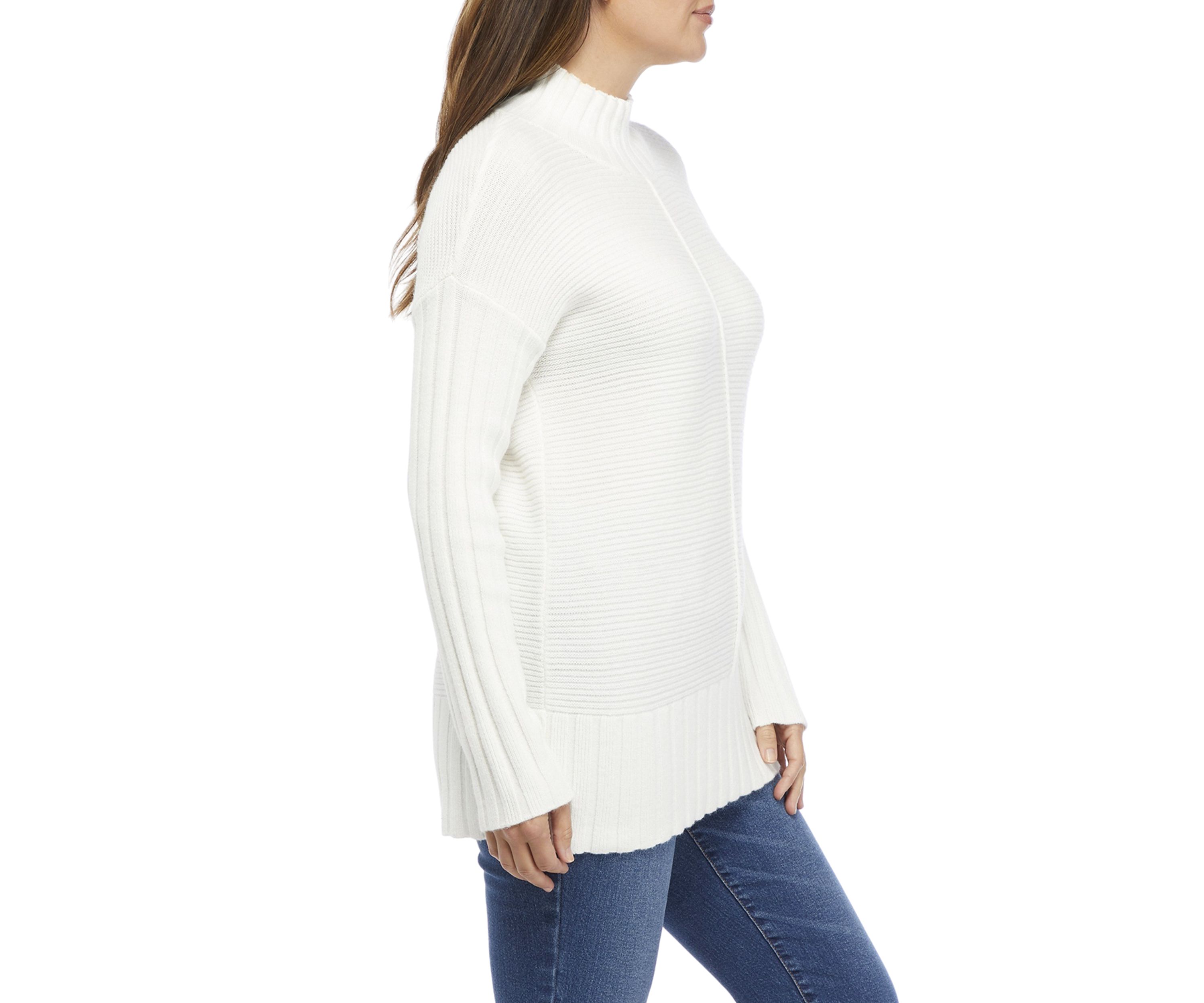 Womens Long Sleeve Mock Neck Sweater 