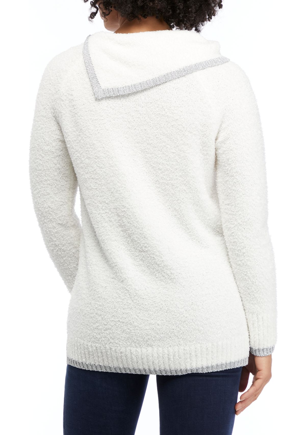 Petite  Drop Shoulder Sleeve LUREX® Sweater 