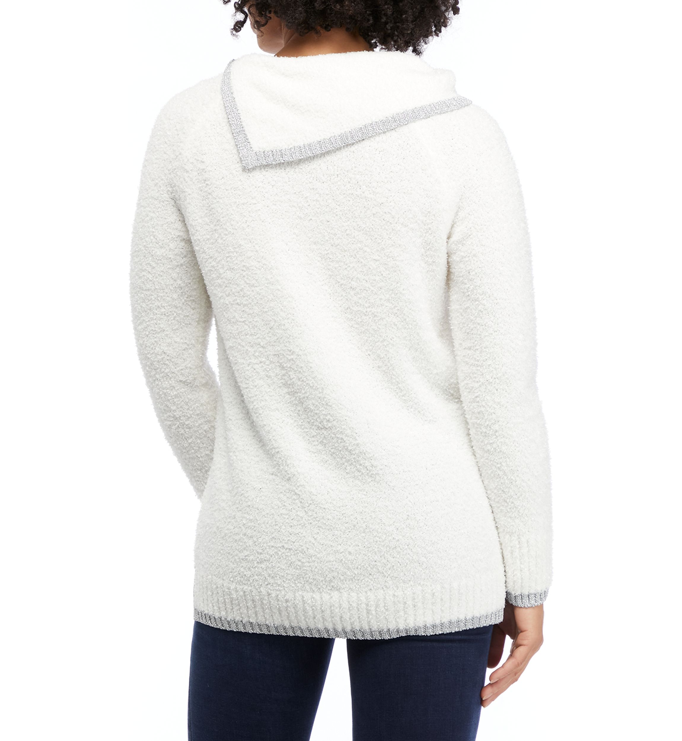 Petite  Drop Shoulder Sleeve LUREX® Sweater 