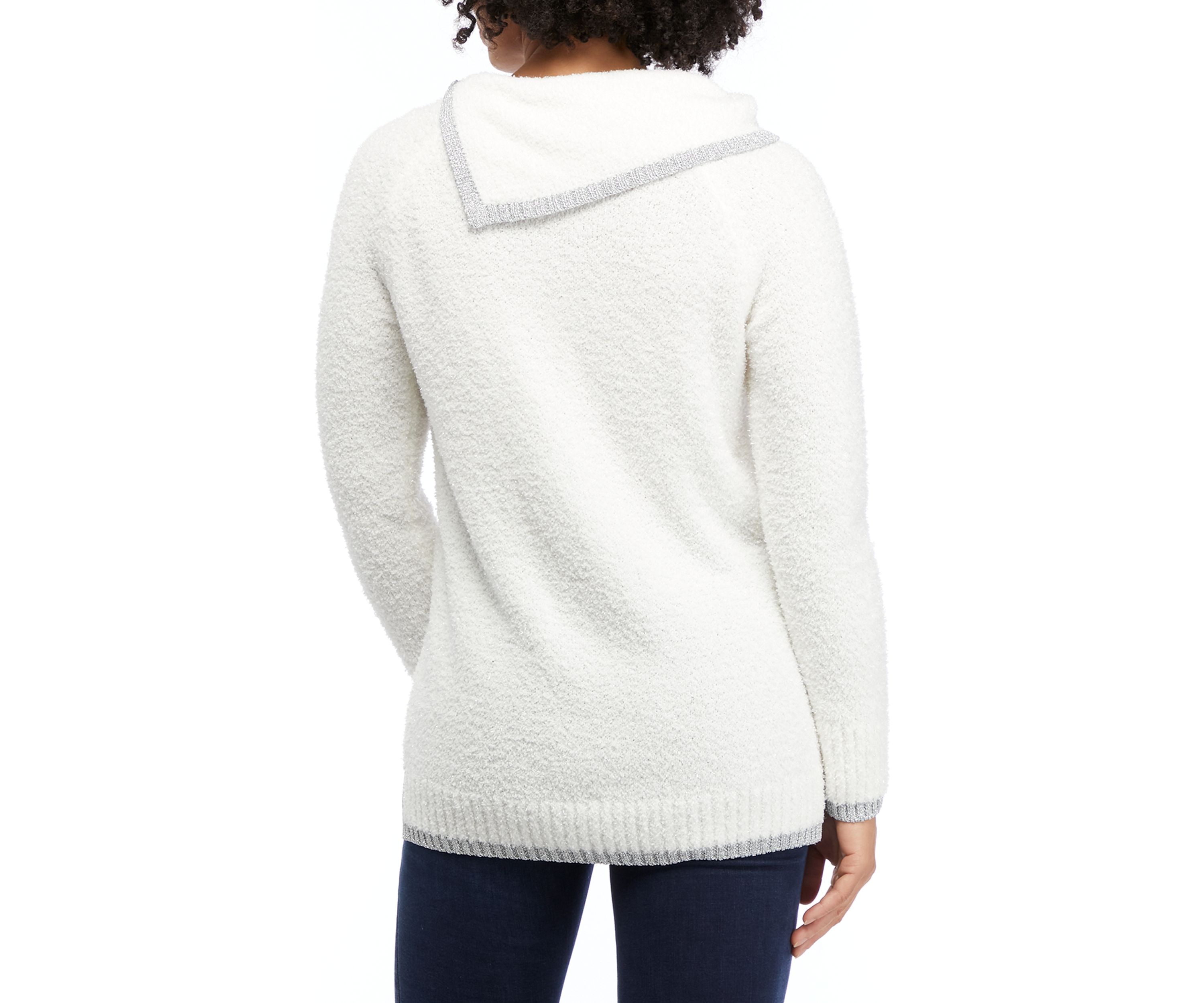 Petite  Drop Shoulder Sleeve LUREX® Sweater 