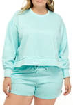  Plus Size Long Sleeve French Terry Sweatshirt 