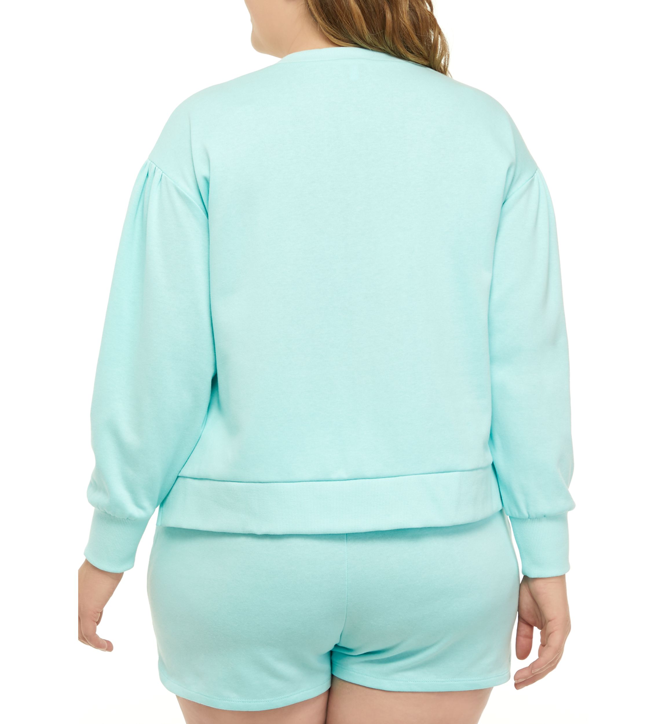  Plus Size Long Sleeve French Terry Sweatshirt 