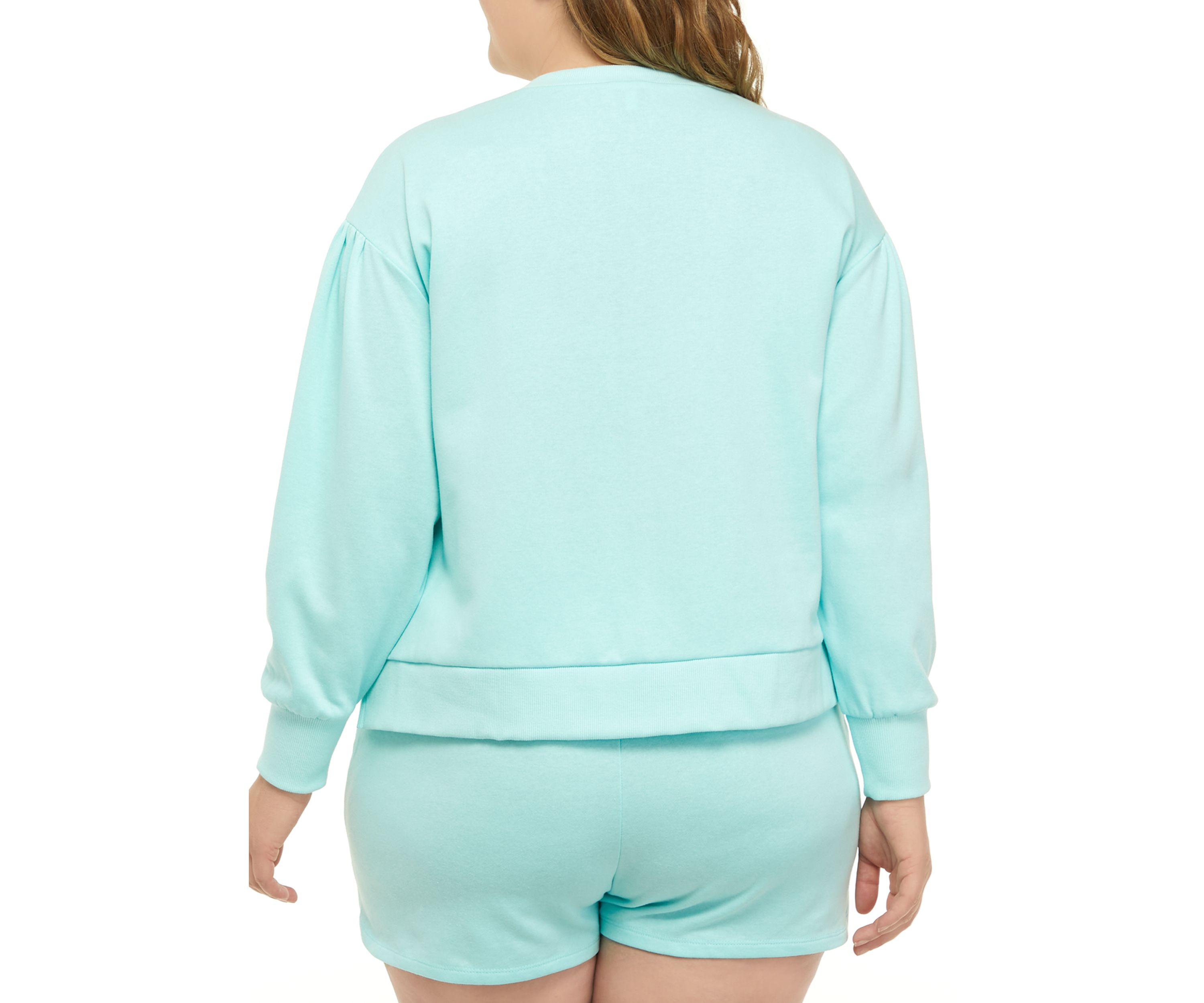  Plus Size Long Sleeve French Terry Sweatshirt 