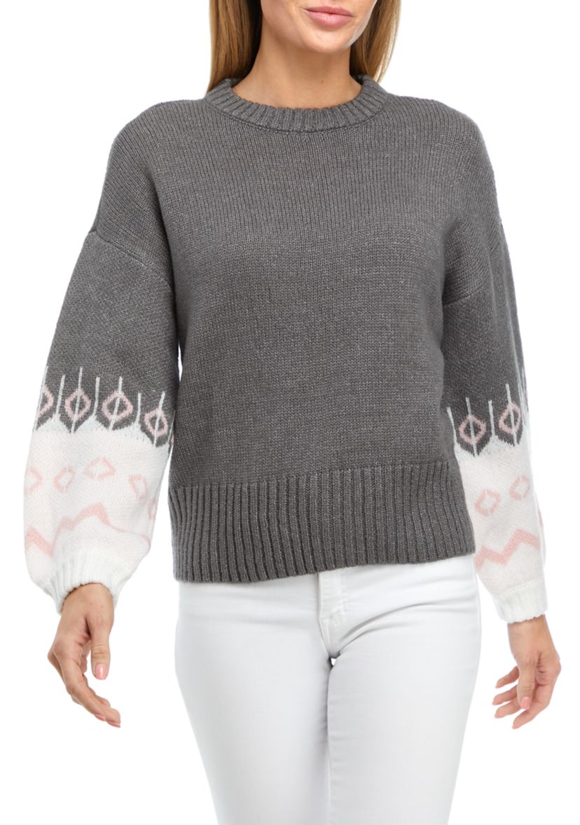 Womens Long Sleeve Fairisle Sweater