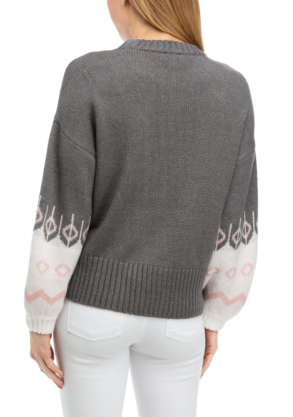Womens Long Sleeve Fairisle Sweater