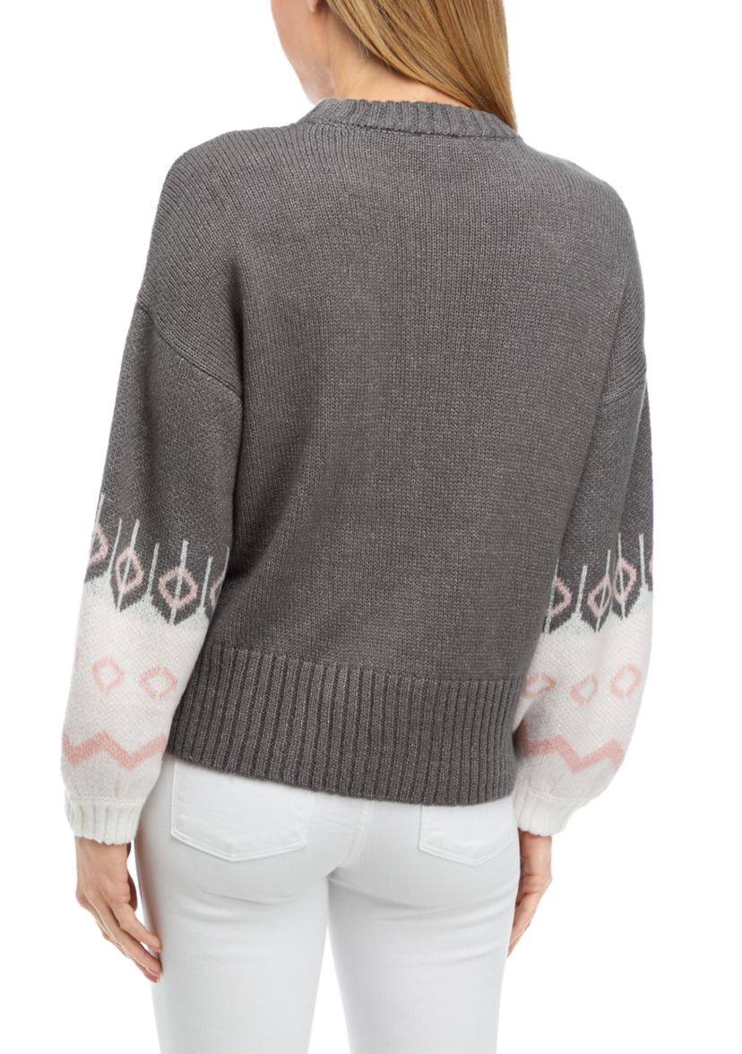 Womens Long Sleeve Fairisle Sweater