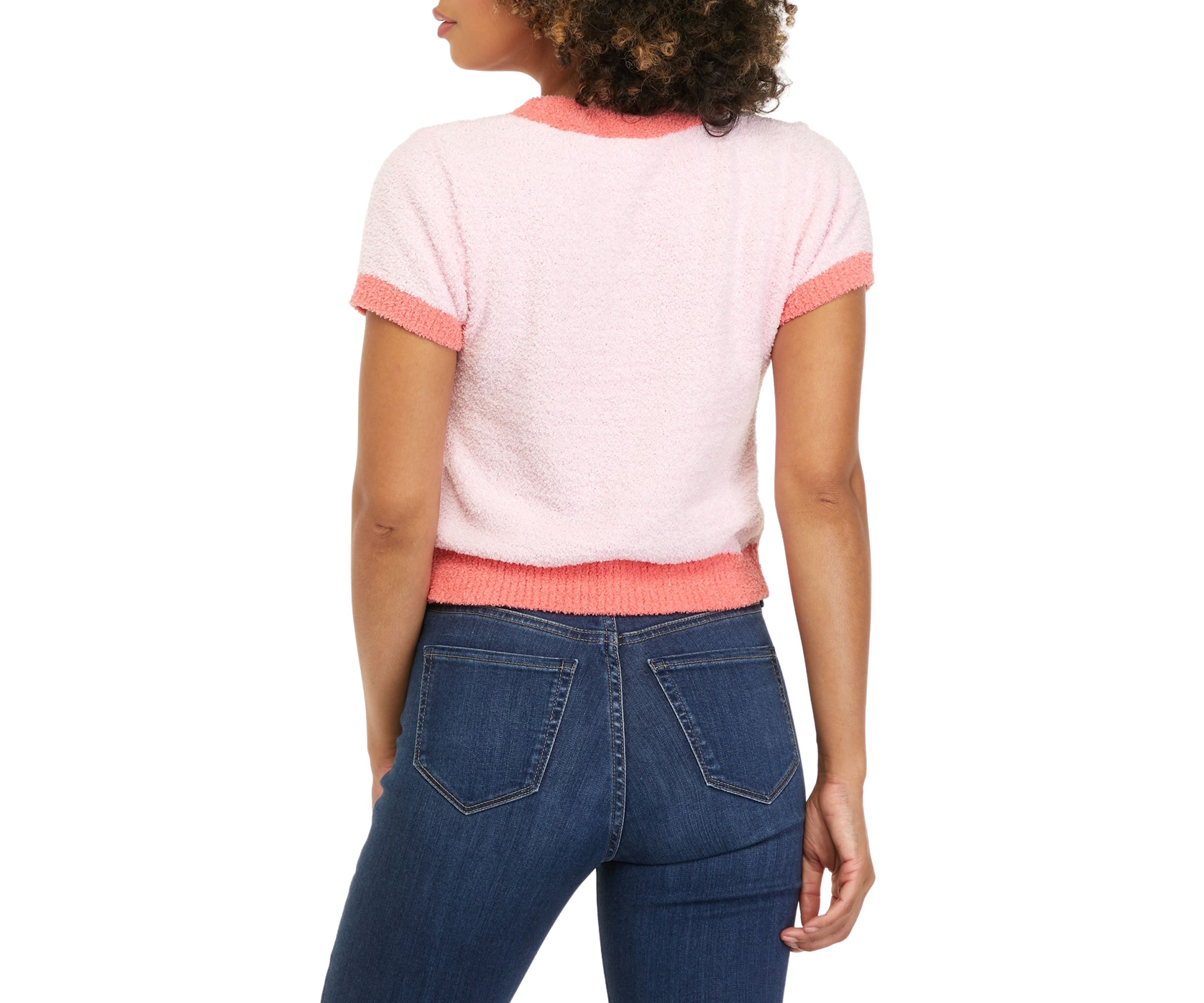 Juniors Short Sleeve Cardigan