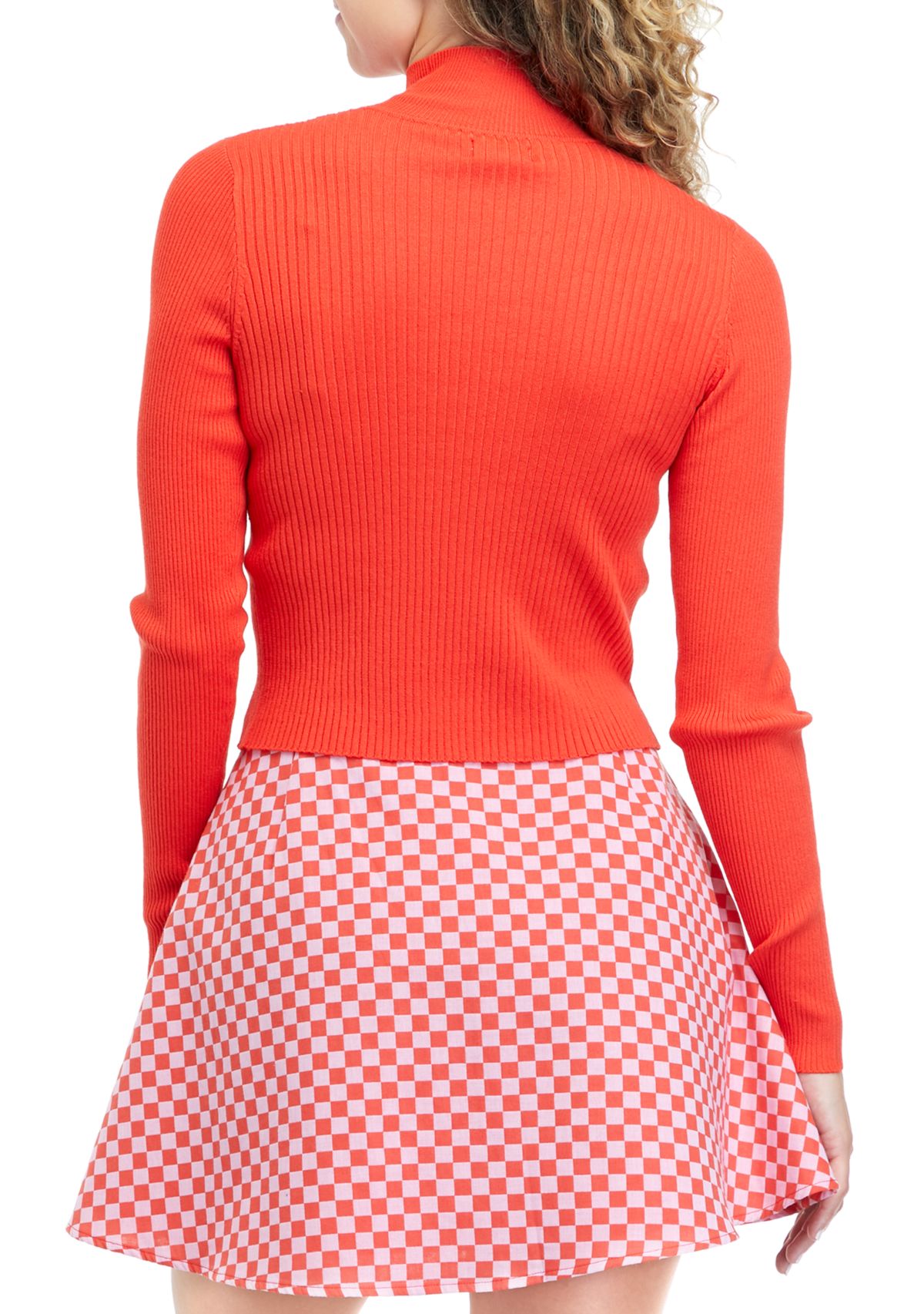 Juniors Long Sleeve Ribbed Turtleneck Sweater