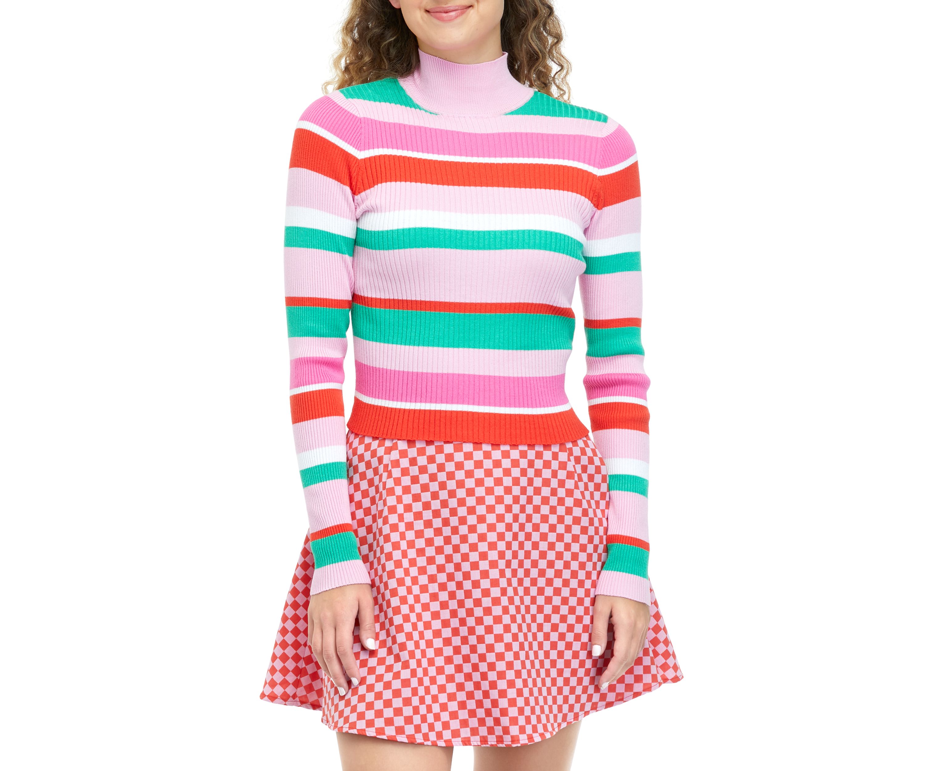 Juniors Long Sleeve Ribbed Turtleneck Sweater