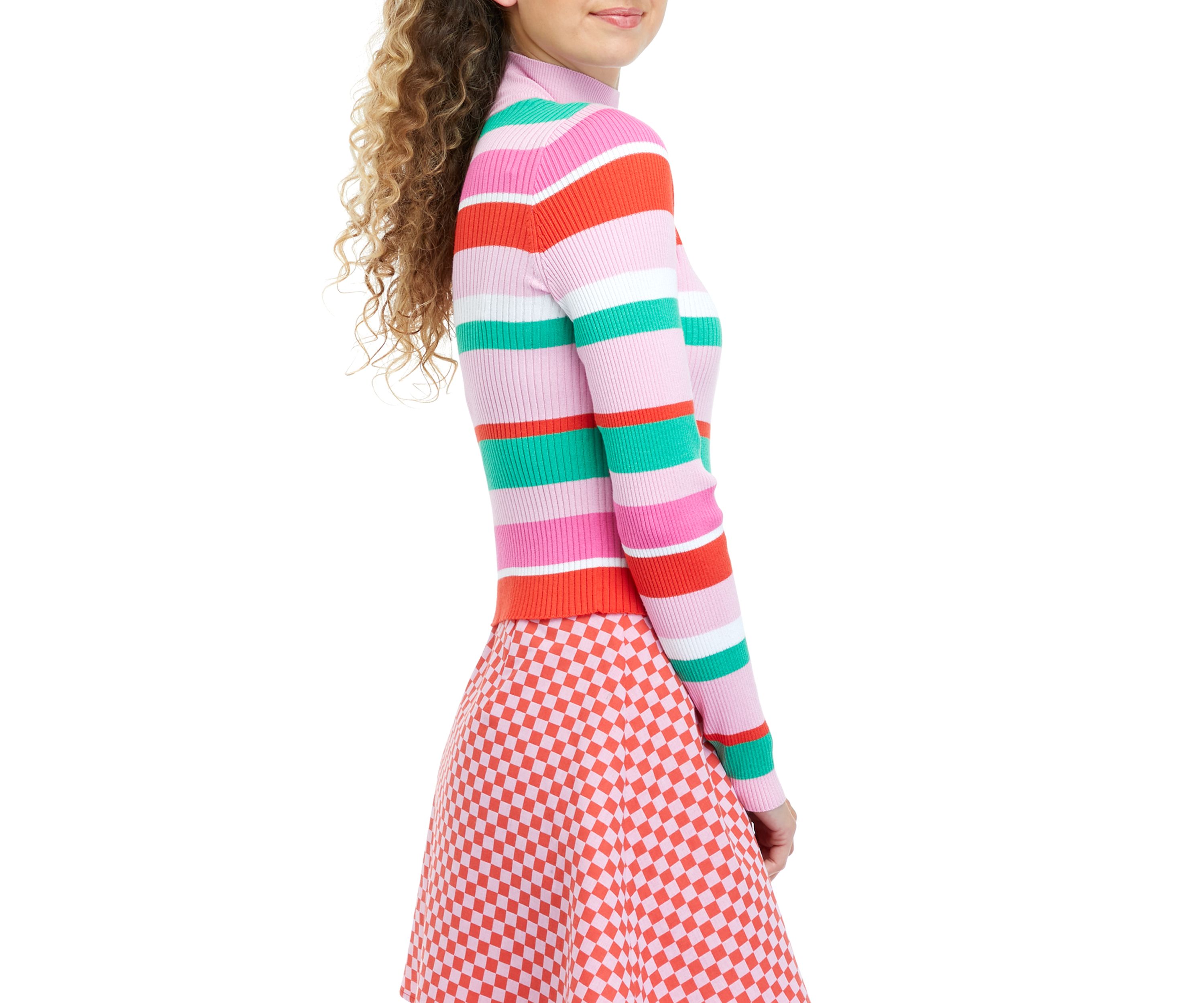 Juniors Long Sleeve Ribbed Turtleneck Sweater