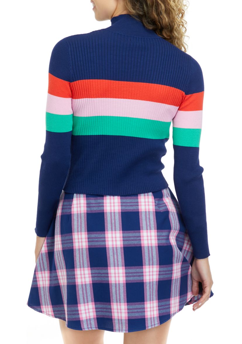 Juniors Long Sleeve Ribbed Turtleneck Sweater