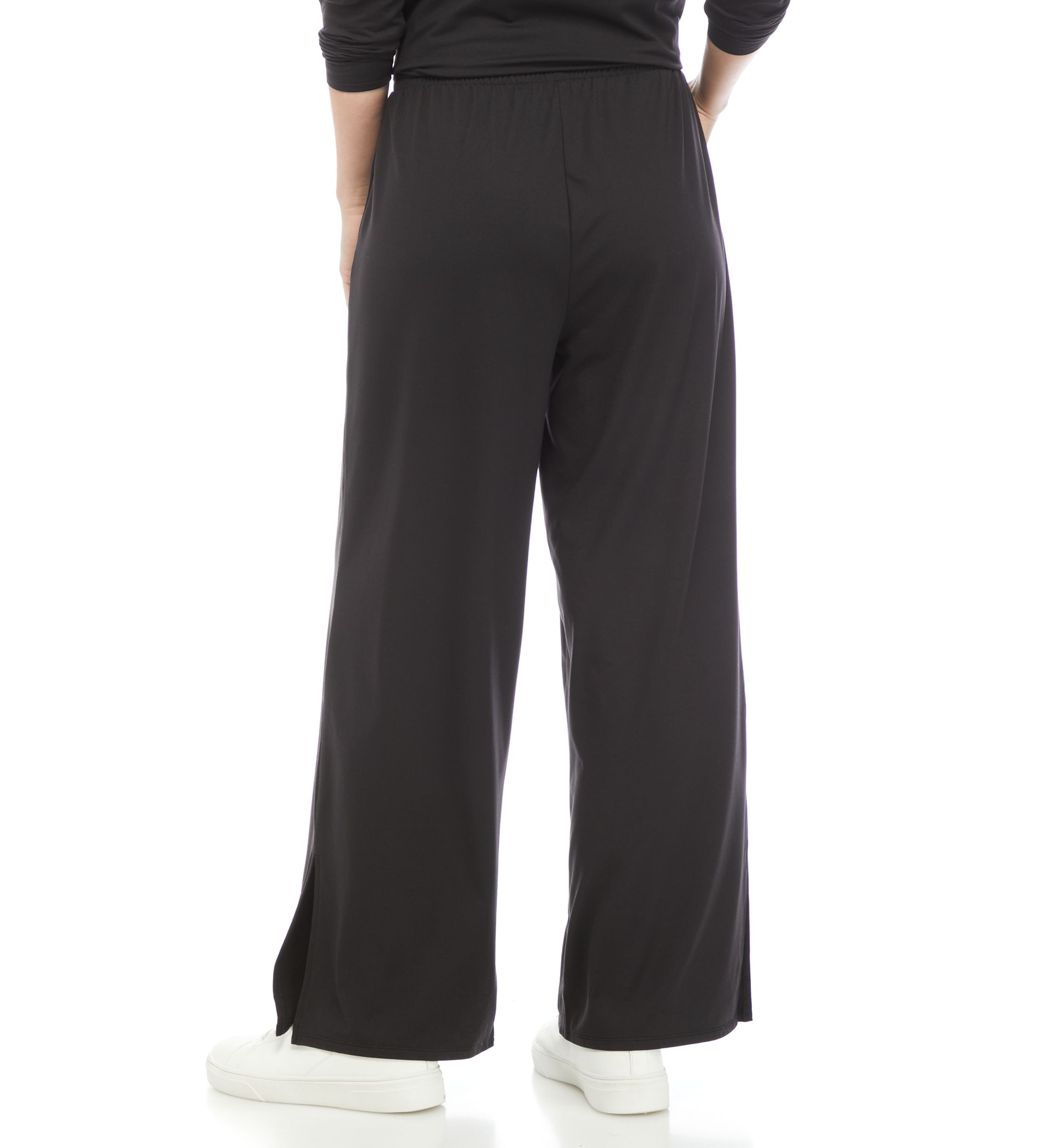 Split Hem Wide Leg Pants 